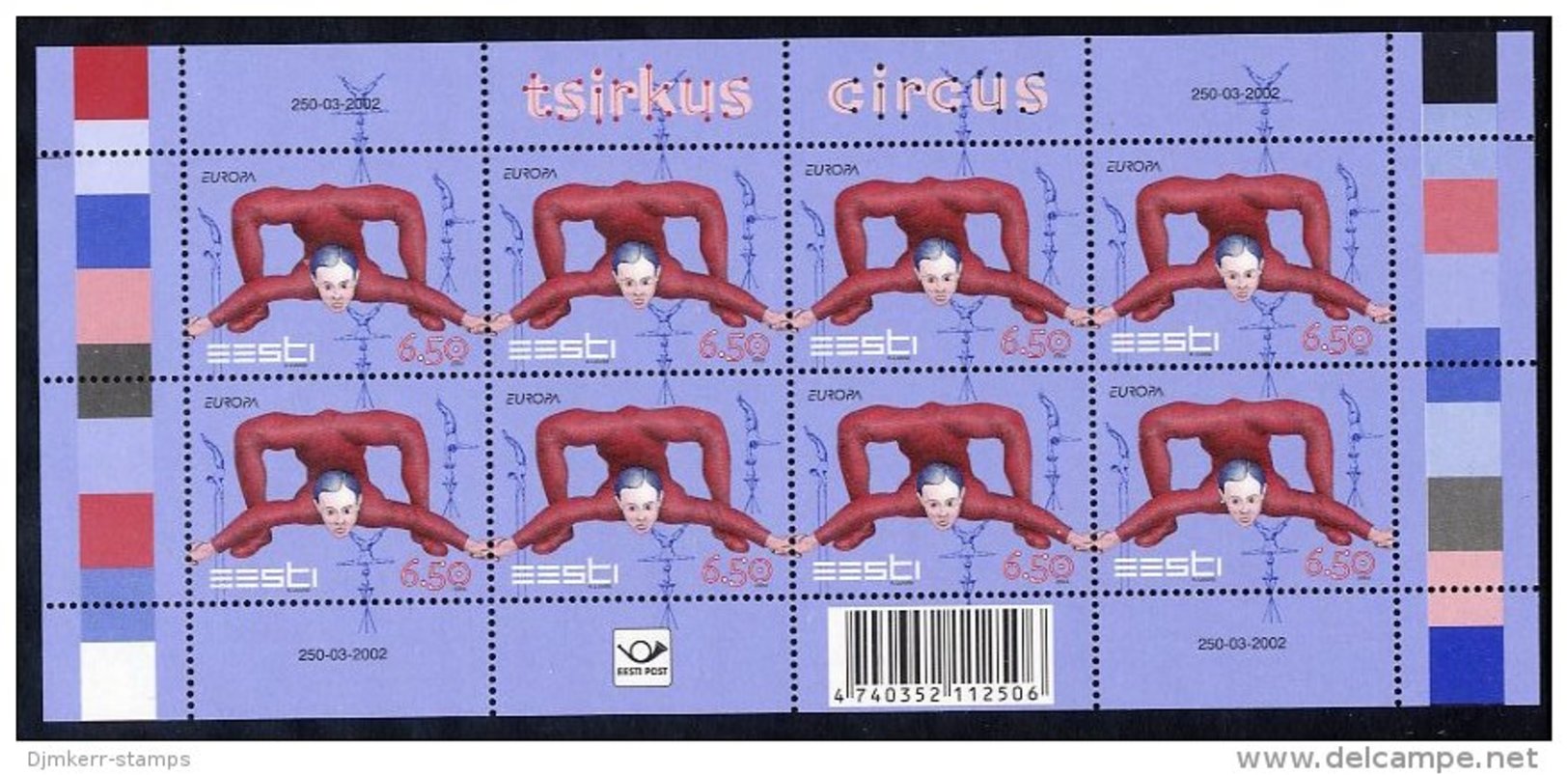 ESTONIA 2002 Europa: Circus Sheetlet    MNH / **.  Michel 437 Kb - Estland