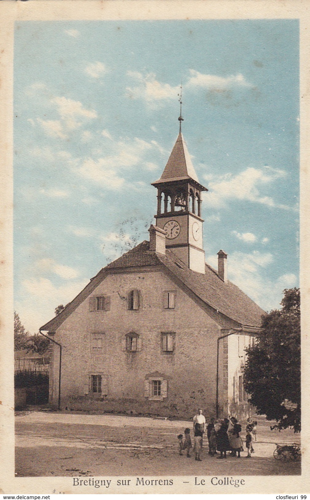 Brétigny Sur Morrens - Le Collège. Animée. Superbe Oblitération  14.IV.1925 - Morrens