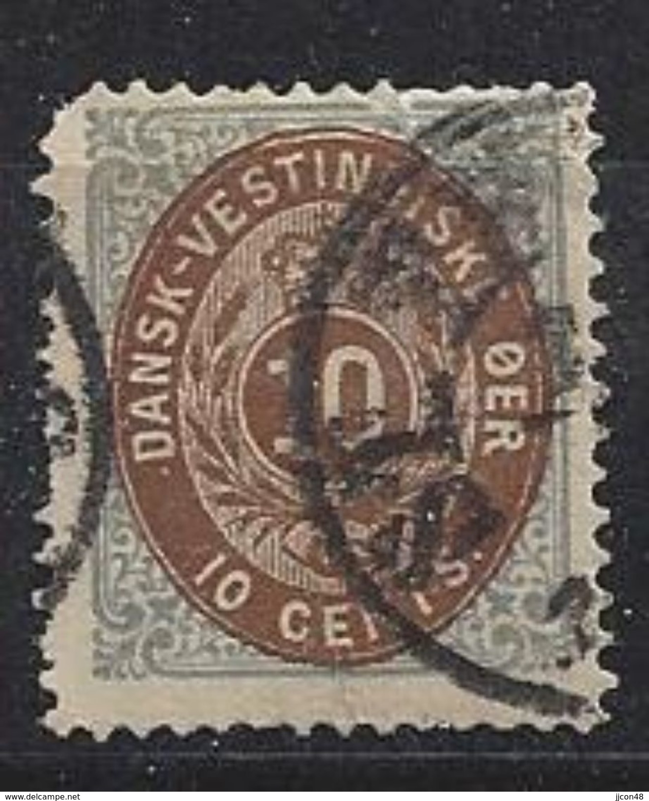 West Indies 1876 10c (o) Mi.11 - Denmark (West Indies)