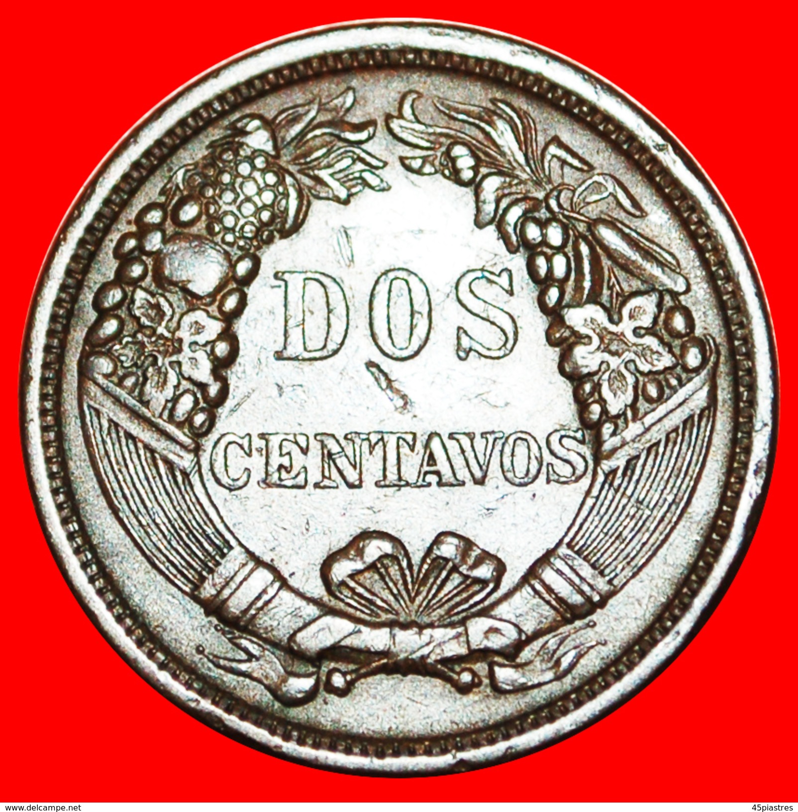 √ SUN: SOUTH PERU ★ 2 CENTAVOS 1895! LOW START ★ NO RESERVE! - Peru