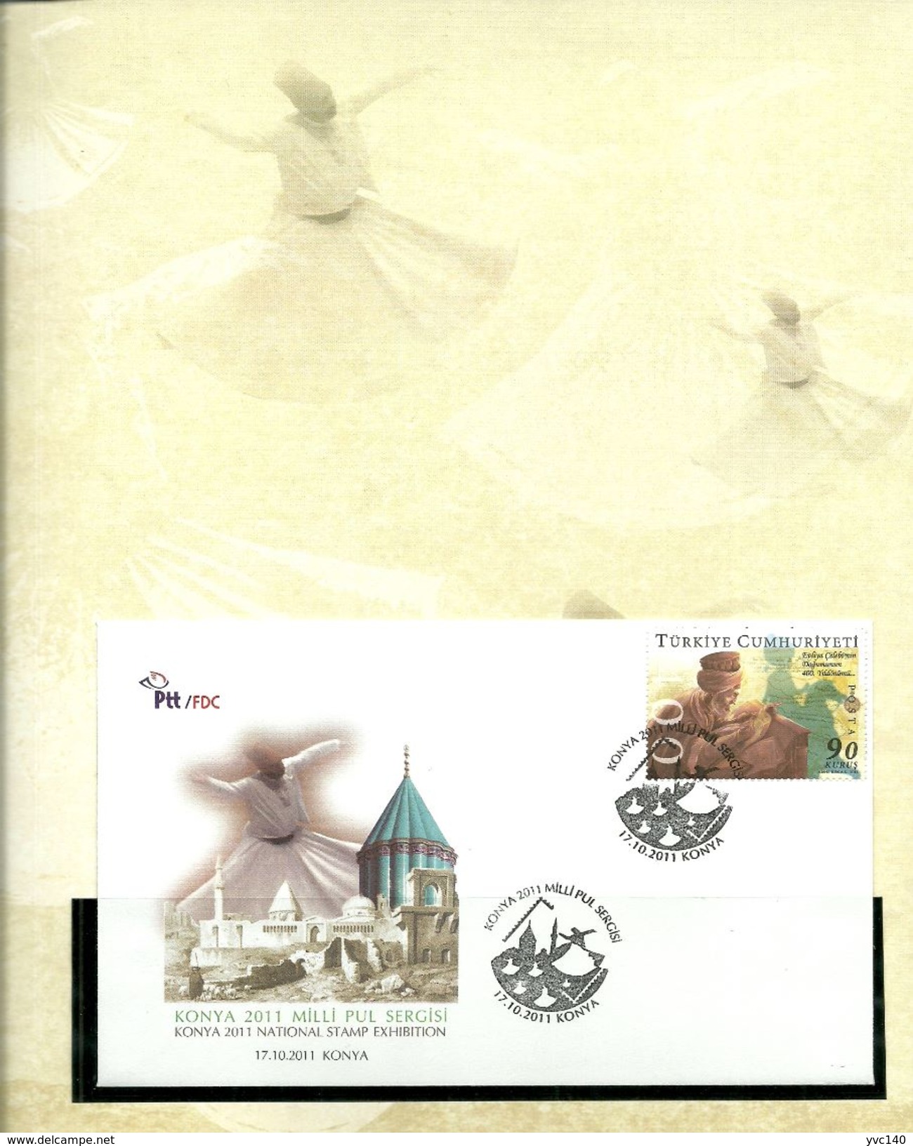 Turkey; 2011 "National Stamp Exhibition, Konya" Special Portfolio - Ganzsachen