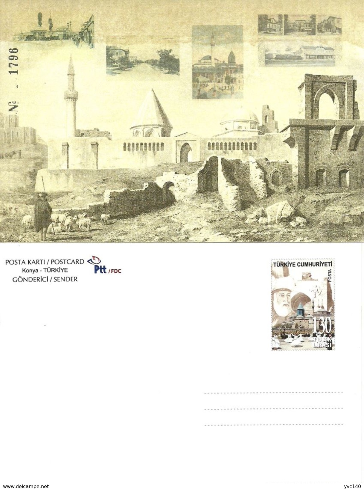 Turkey; 2011 "National Stamp Exhibition, Konya" Special Portfolio - Postwaardestukken