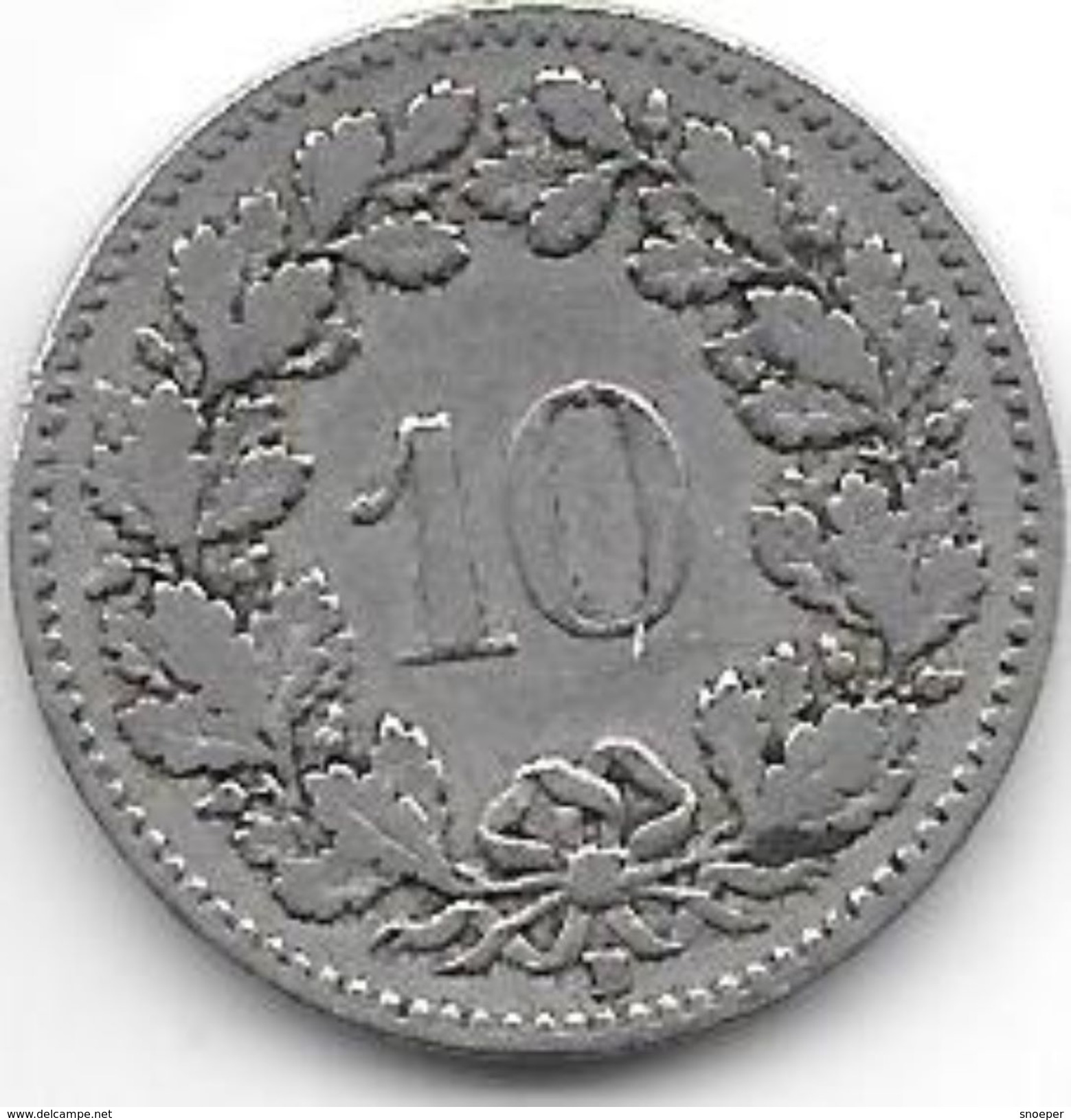 Switzerland 10 Rappen 1909  Km 27  Fr+ - Other & Unclassified