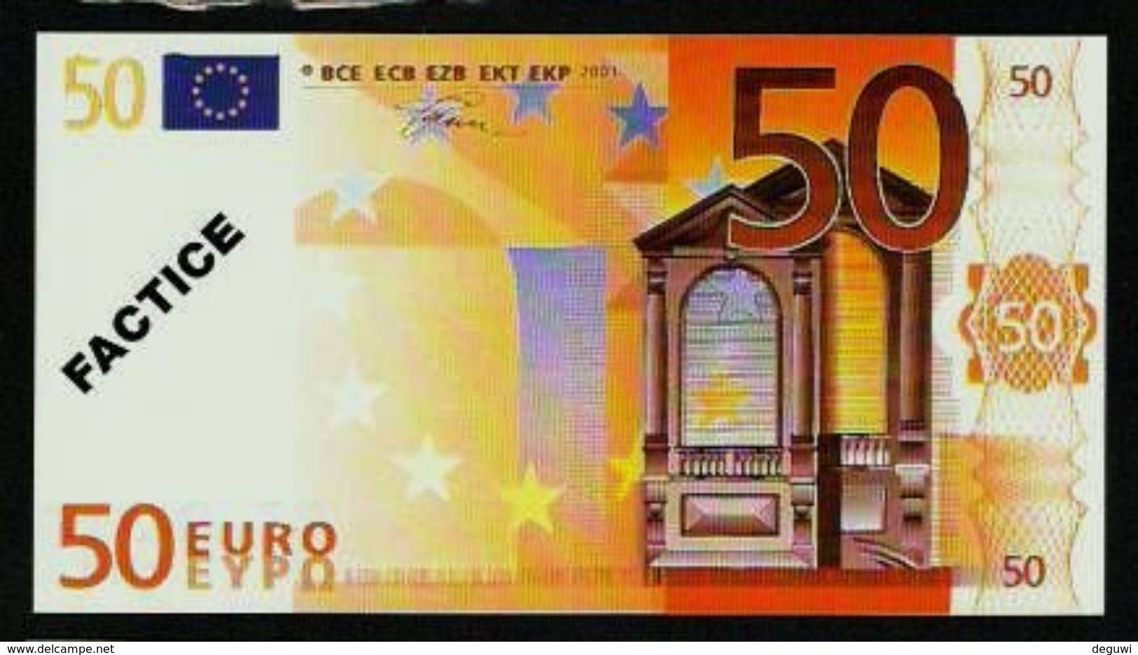 Test Note "POSTE FRANCE" 50 EURO, Typ B Ser.-no 12345678900, Factice, RRRR, UNC - Sonstige & Ohne Zuordnung