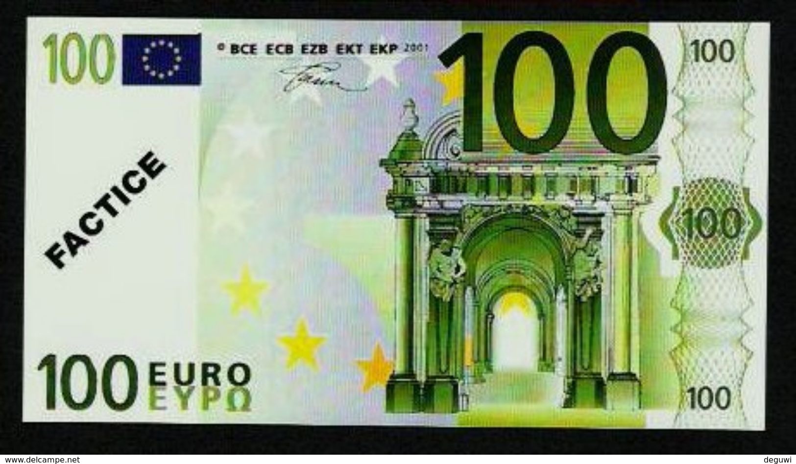 Test Note "POSTE FRANCE" 100 EURO, Typ B Ser.-no 012345678900, Factice, RRRR, UNC - Sonstige & Ohne Zuordnung