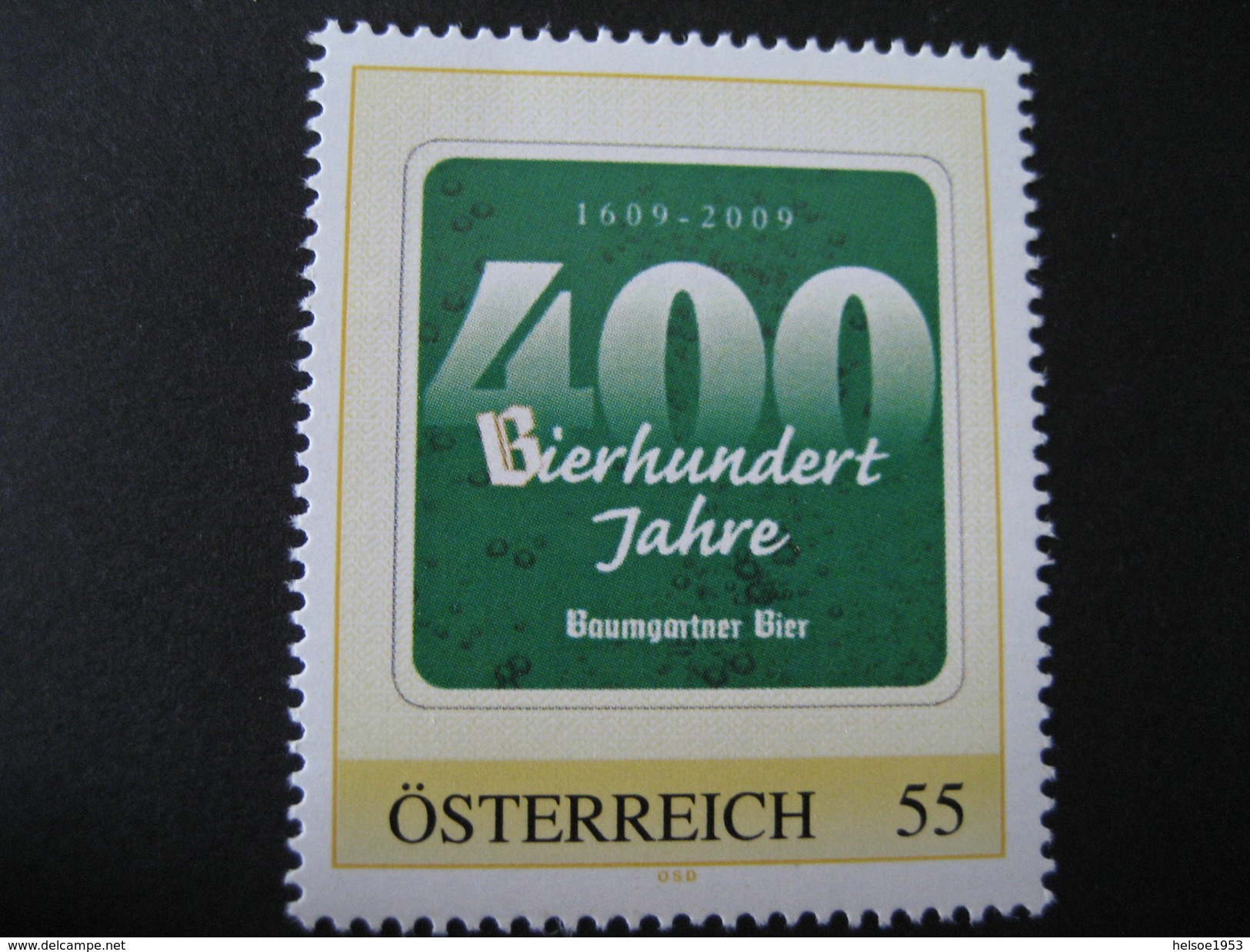 PM Schärding, 400 Jahre Baumgartner Bier Postfrisch - Personalisierte Briefmarken