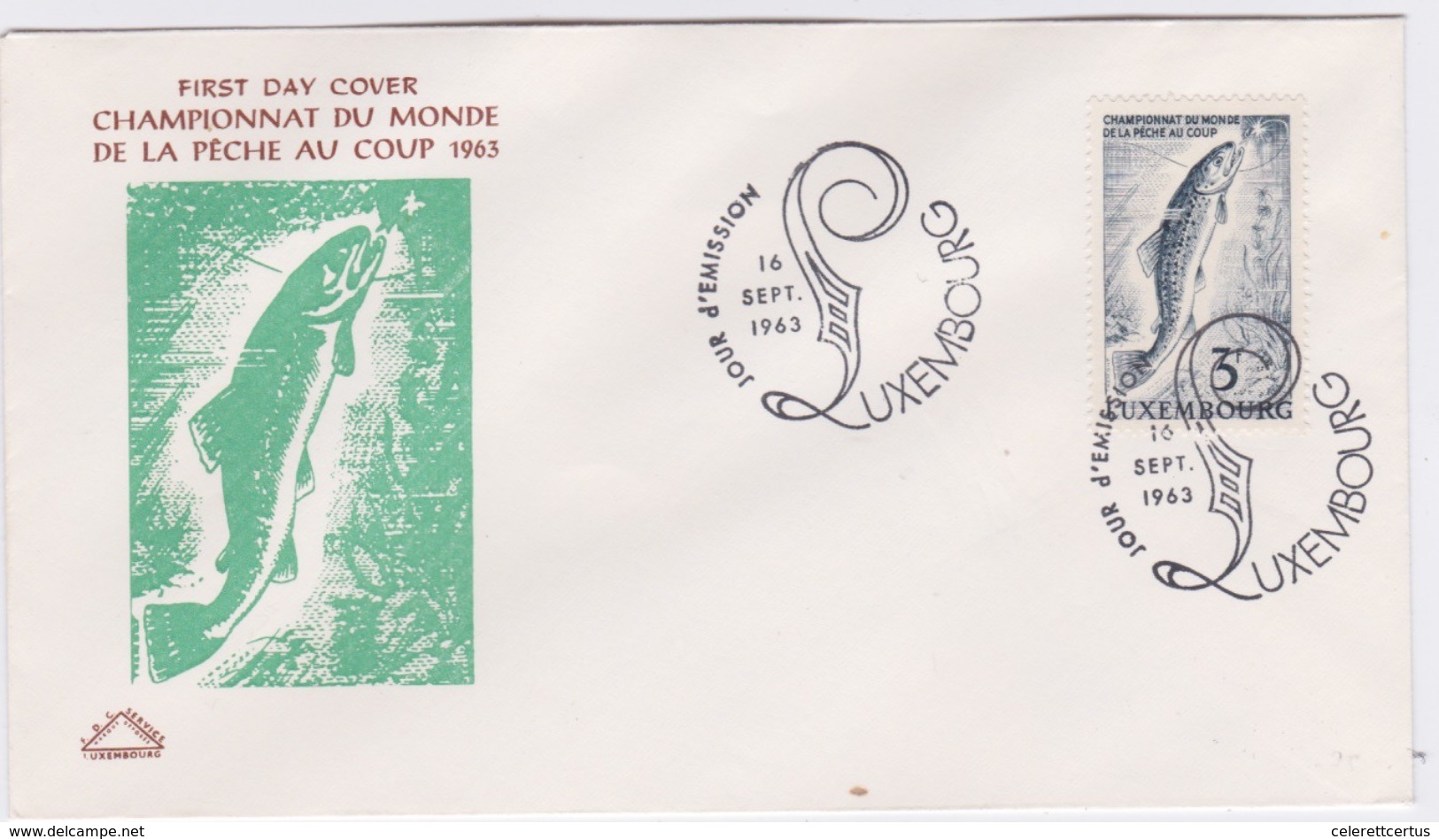 Luxembourg-1963 World Championships Coarse Fishing Cup First Day Cover - FDC