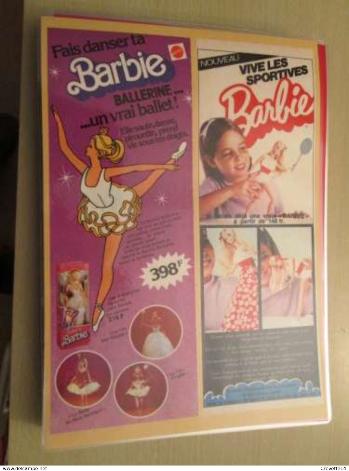 MATTEL  BARBIE DANSEUSE BARBIE SPORTIVE  -  Pour  Collectionneurs ... PUBLICITE  Page De Revue Des Années 70 Plastifiée - Barbie