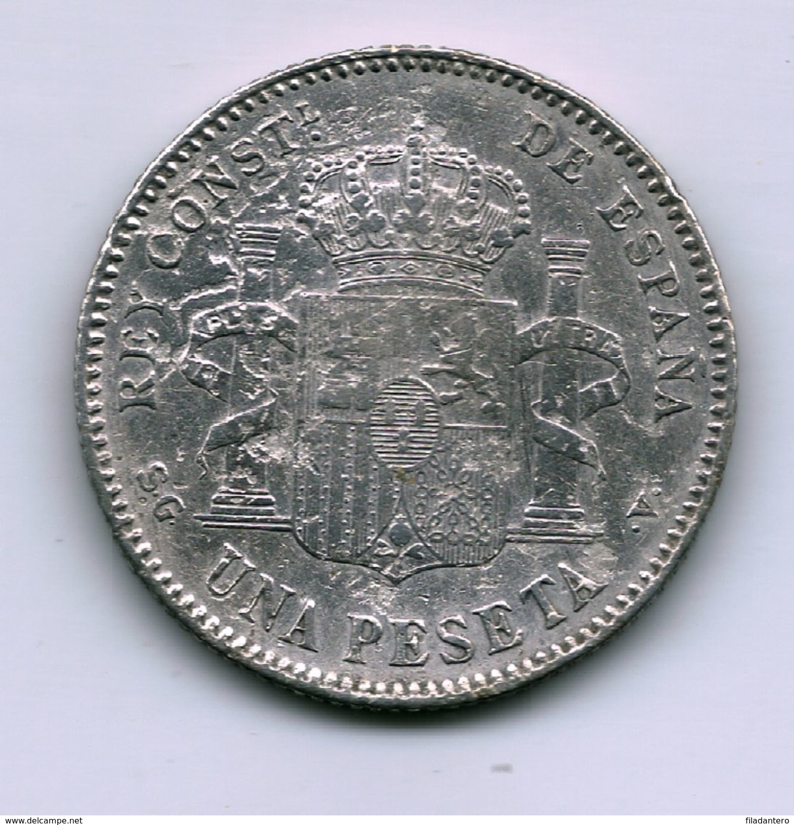 Alfonso XIII 1 Peseta 1899 *99  Plata Agria   NL218 - Münzen Der Provinzen