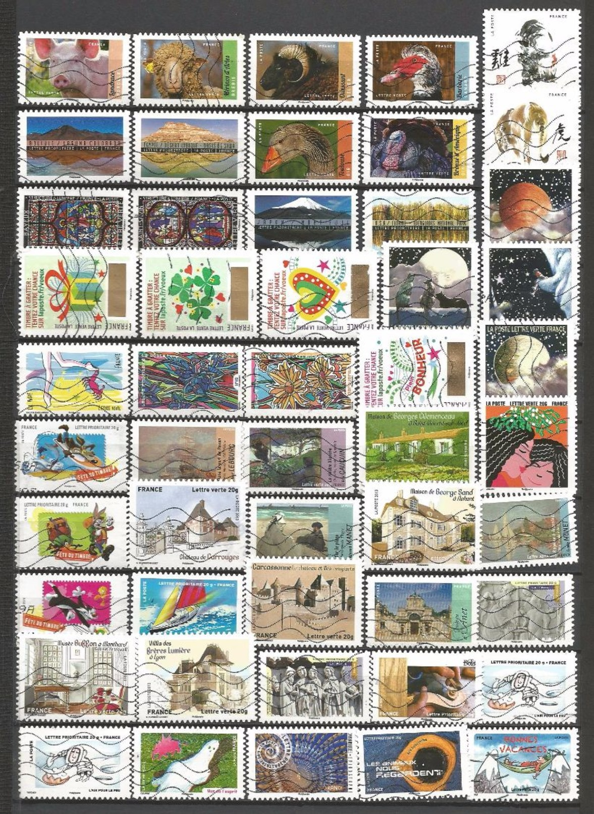 #  France / Vrac Timbre Oblitéré 2008 à 2017 / Lot N° 1018 - Used Stamps