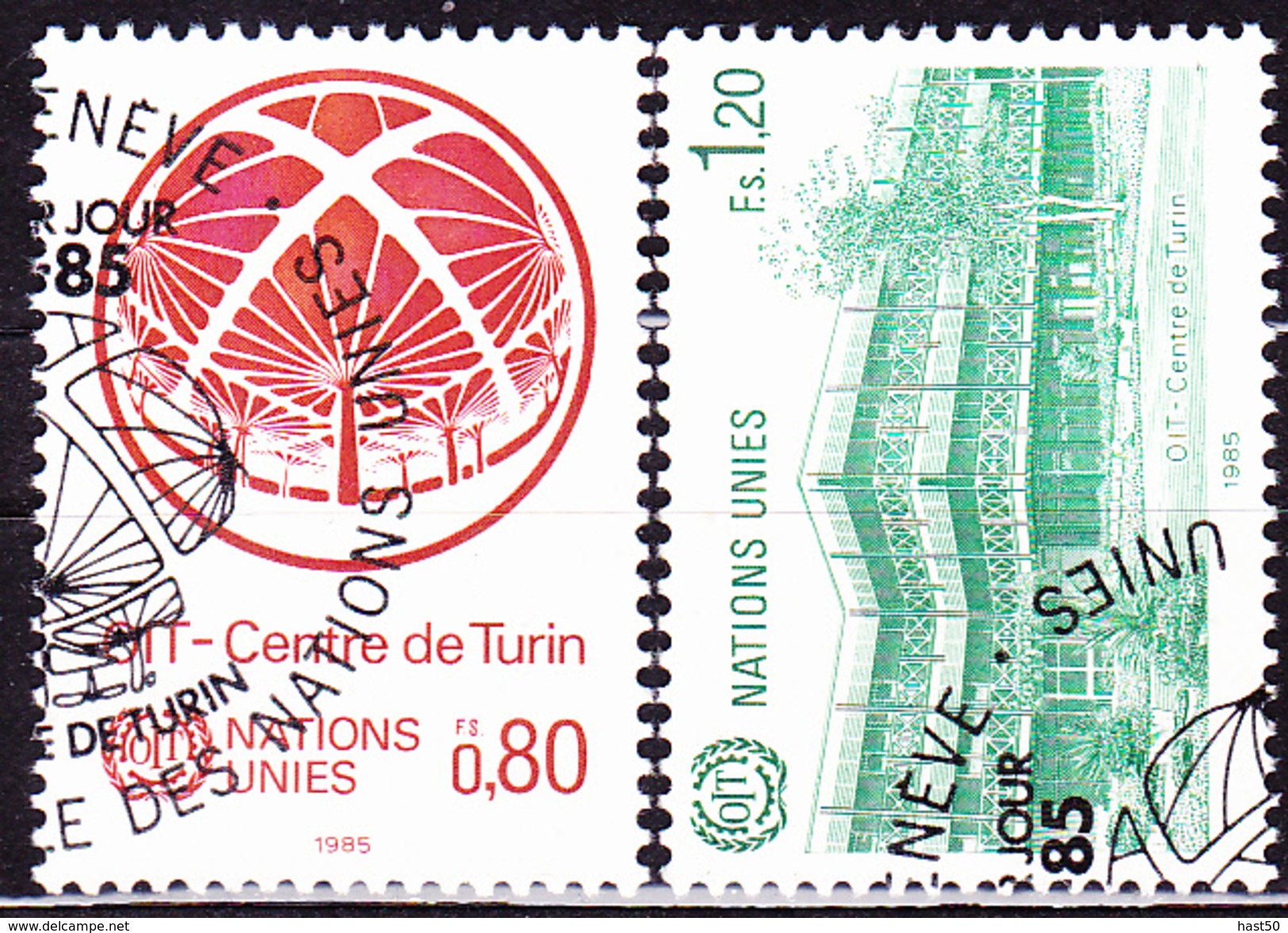 UN Genf  Geneva Geneve - ILO Turin (MiNr: 127/8) 1985 - Gest Used Obl - Oblitérés