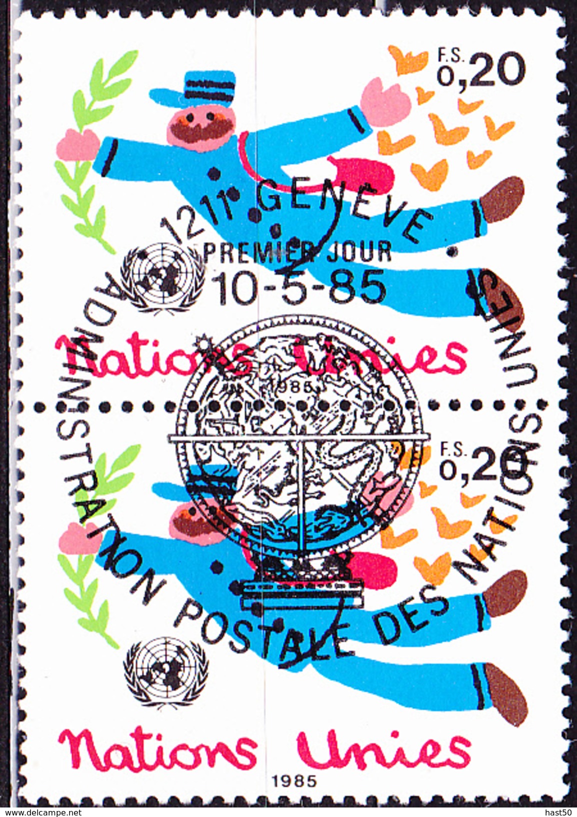 UN Genf  Geneva Geneve - Postbote (MiNr: 131) 1985 - Gest Used Obl - Oblitérés