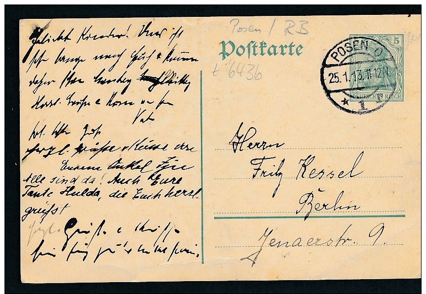 Heimat Beleg Posen-Umgebung.....  (t6436 ) Siehe Scan ! - Lettres & Documents