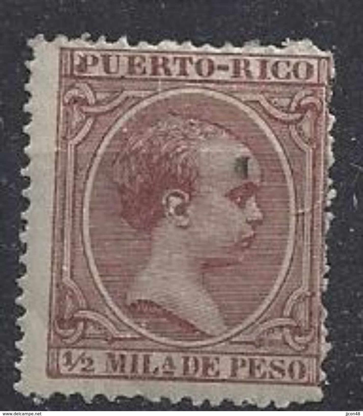 Puerto Rico 1890  1/2m (o) - Puerto Rico