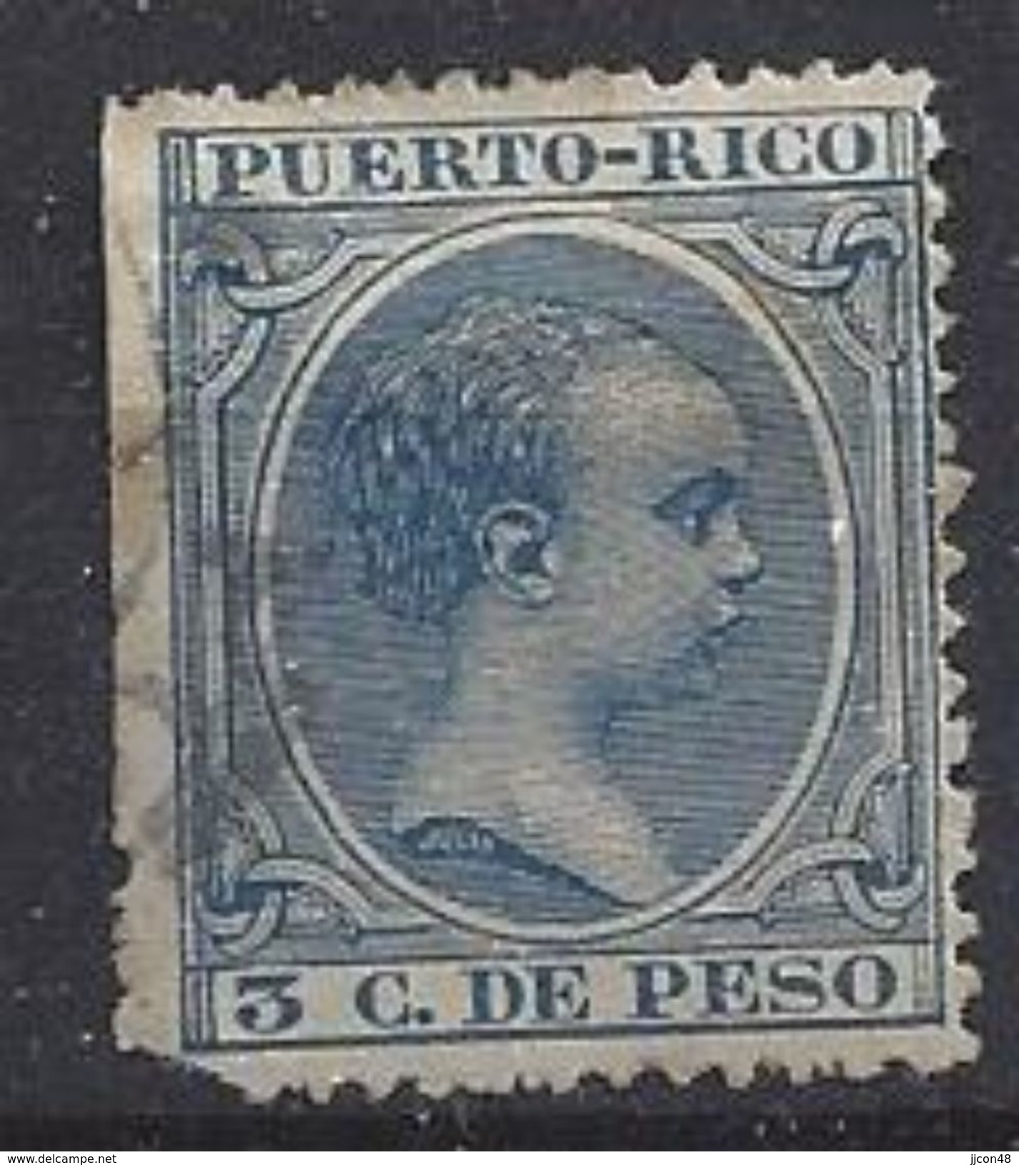 Puerto Rico 1890  3c (o) - Puerto Rico