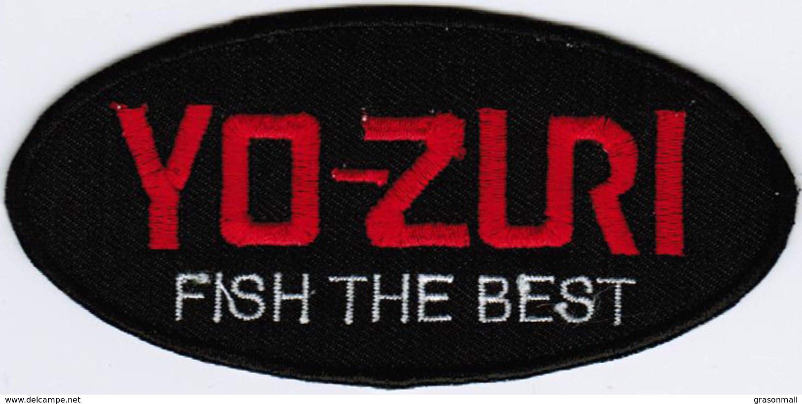 YO-ZURI Fishing BLACK Badge Iron On Embroidered Patch - Patches