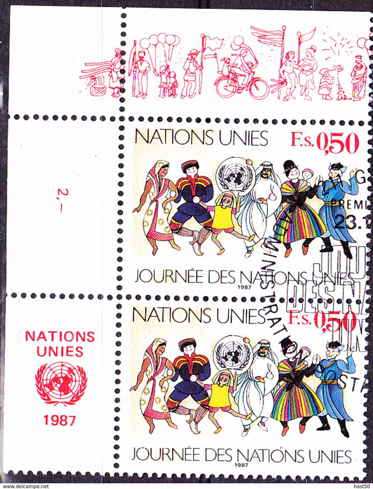 UN Genf  Geneva Geneve - Tag Der UN (MiNr: 158) 1987 - Gest Used Obl - Usati