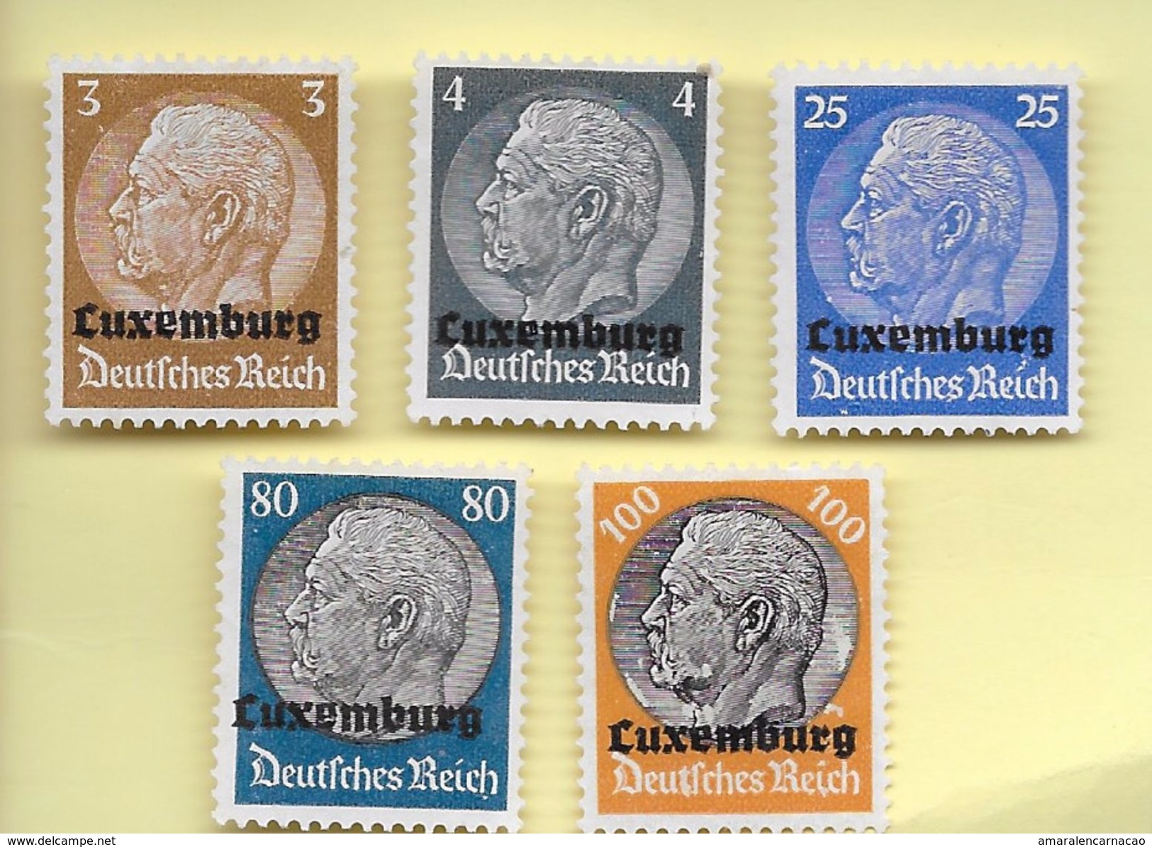 2 SCANNERS - TIMBRES - STAMPS - LUXEMBOURG - TIMBRES NEUFS DE ALLEMAGNE AVEC SURCHARGE NOIR LUXEMBURG - 1940-1944 German Occupation