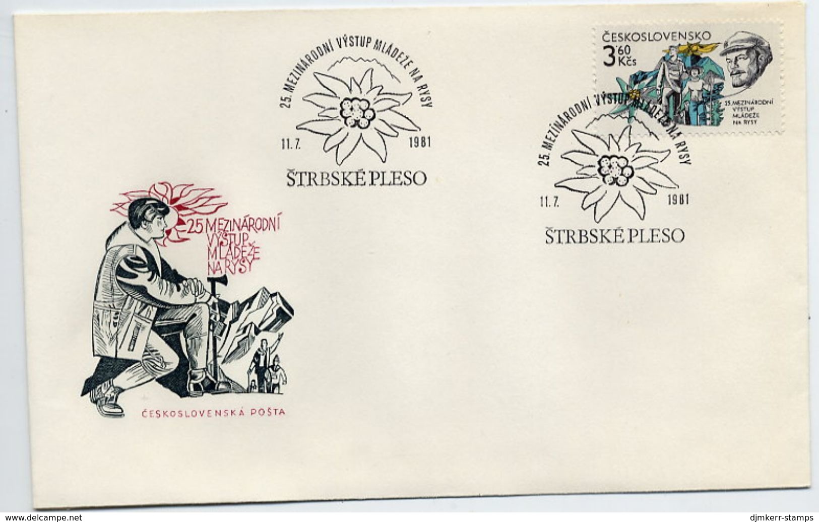 CZECHOSLOVAKIA 1981 Rysy Youth Meeting FDC.  Michel 2629 - FDC