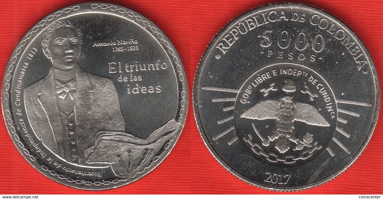 Colombia 5000 Pesos 2017 "Independence Of Cundinamarca" UNC - Colombie