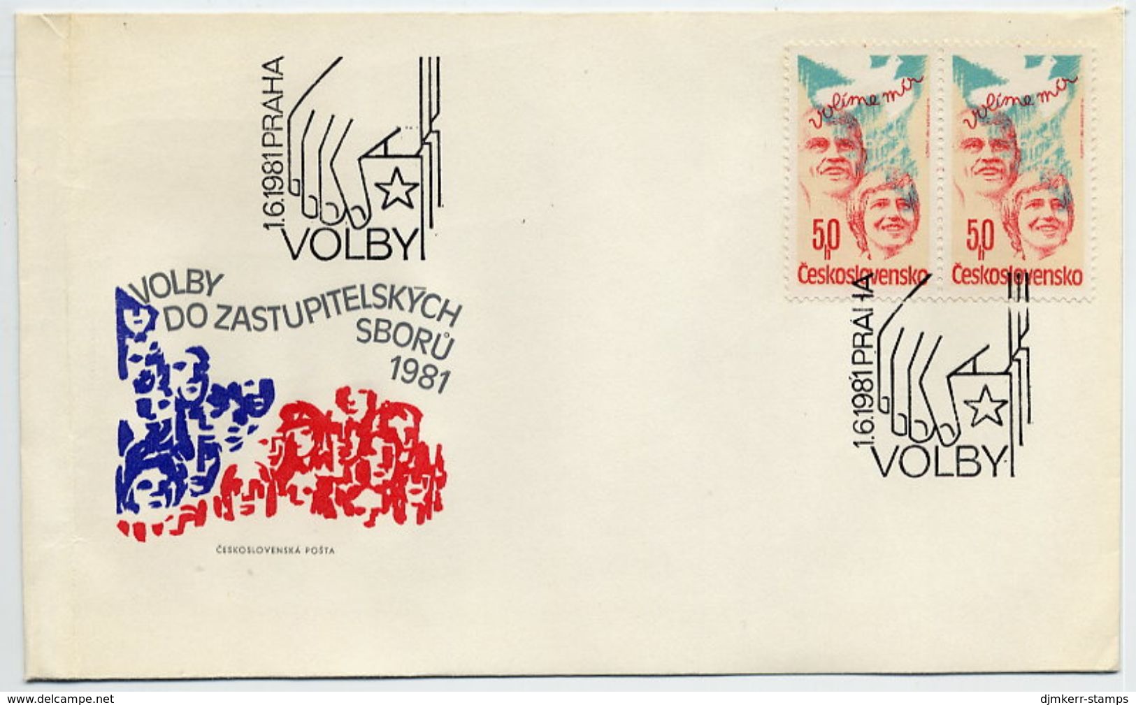 CZECHOSLOVAKIA 1981 Democratic Elections FDC.  Michel 2618 - FDC