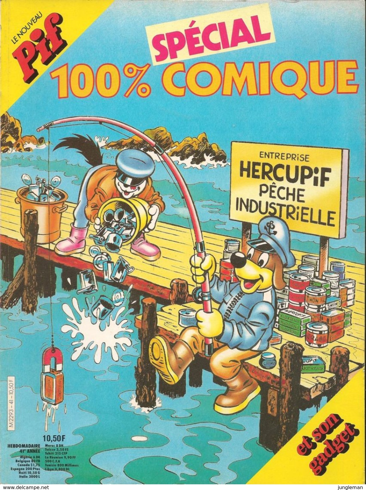 Pif Spécial N° 41 - 100 % Comique - Editions Vaillant - Avec Supermatou,Totoche, Arthur, Dicentim, Léo - Mars 1985 - Pif & Hercule