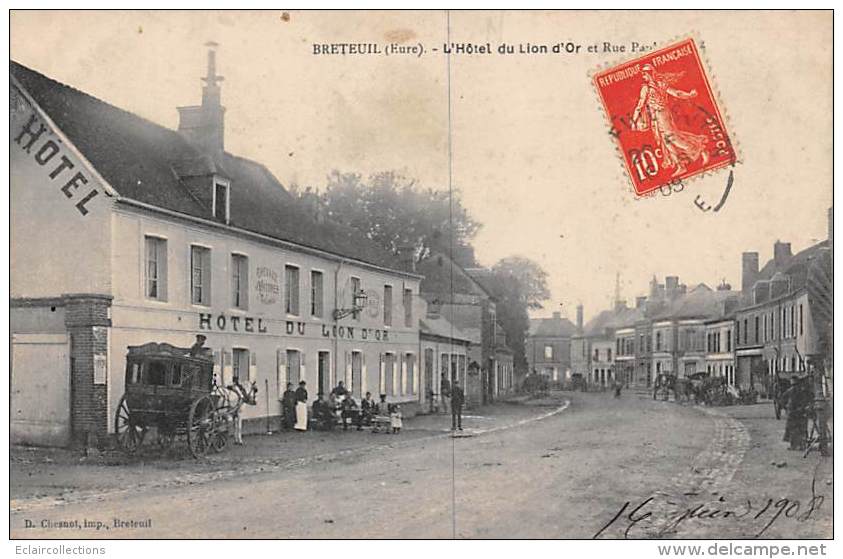 Breteuil Sur Iton       27          L'Hôtel Du Lion D'Or           (voir Scan) - Breteuil