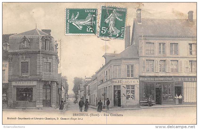 Breteuil Sur Iton       27          Rue Gambetta.  Graineterie. Bourrellerie        (voir Scan) - Breteuil