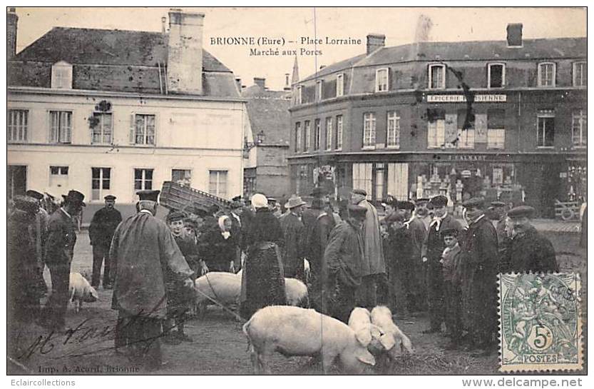 Brionne      27          Place Lorraine. Marché Aux Porcs        (voir Scan) - Other & Unclassified