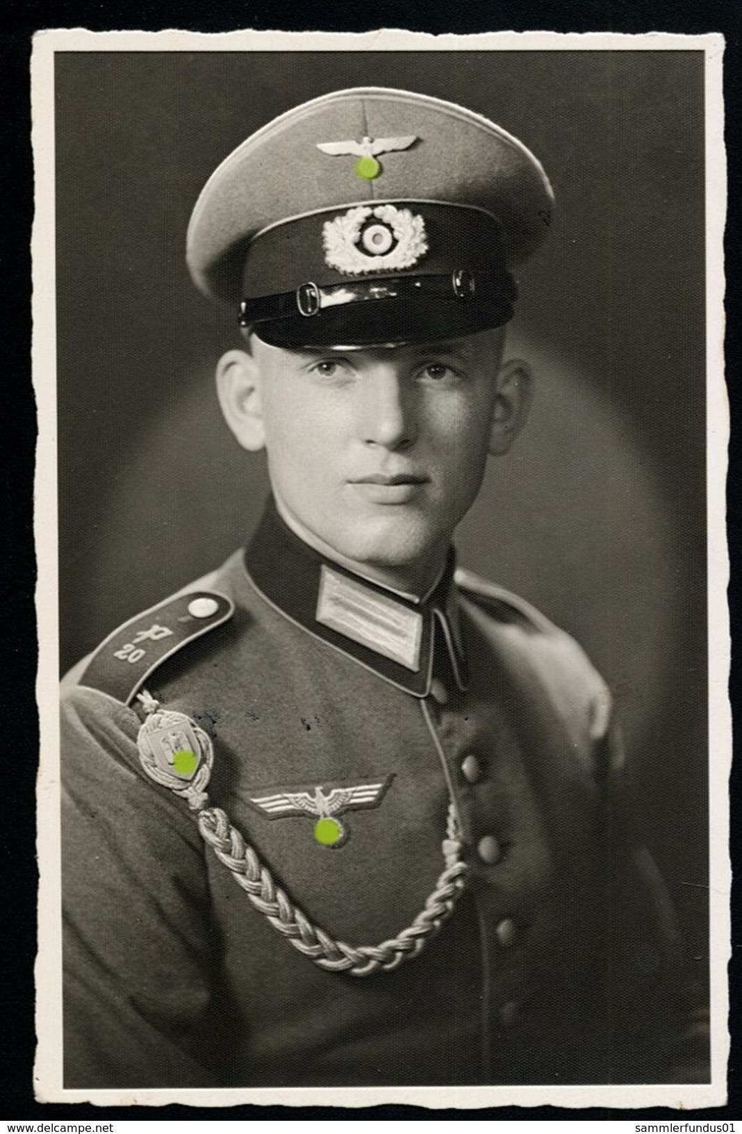 Foto AK/CP Wehrmacht  Porträt  Panzer Panzerjäger  Tank Medal  Ungel./uncirc.ca. 1940   Erhalt./Condit.  1-    Nr. 00166 - Guerre 1939-45