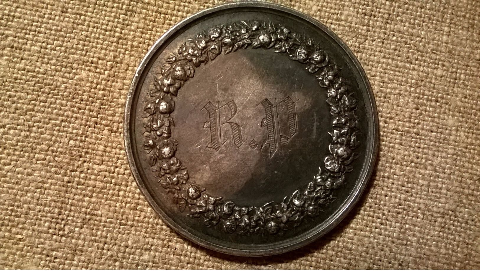 Ancienne Médaille De Mariage XIXe En Argent Signée Petit LIVRAISON GRATUITE - Religion & Esotericism