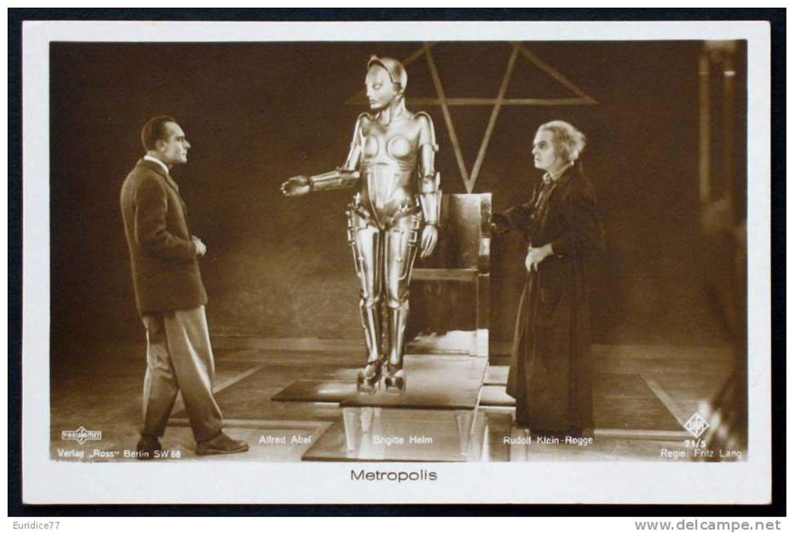 Cartel Affiche Poster METROPOLIS Movie Poster (1927) Size: Postcard. 3.5x5.5 REPRODUCTION - Afiches