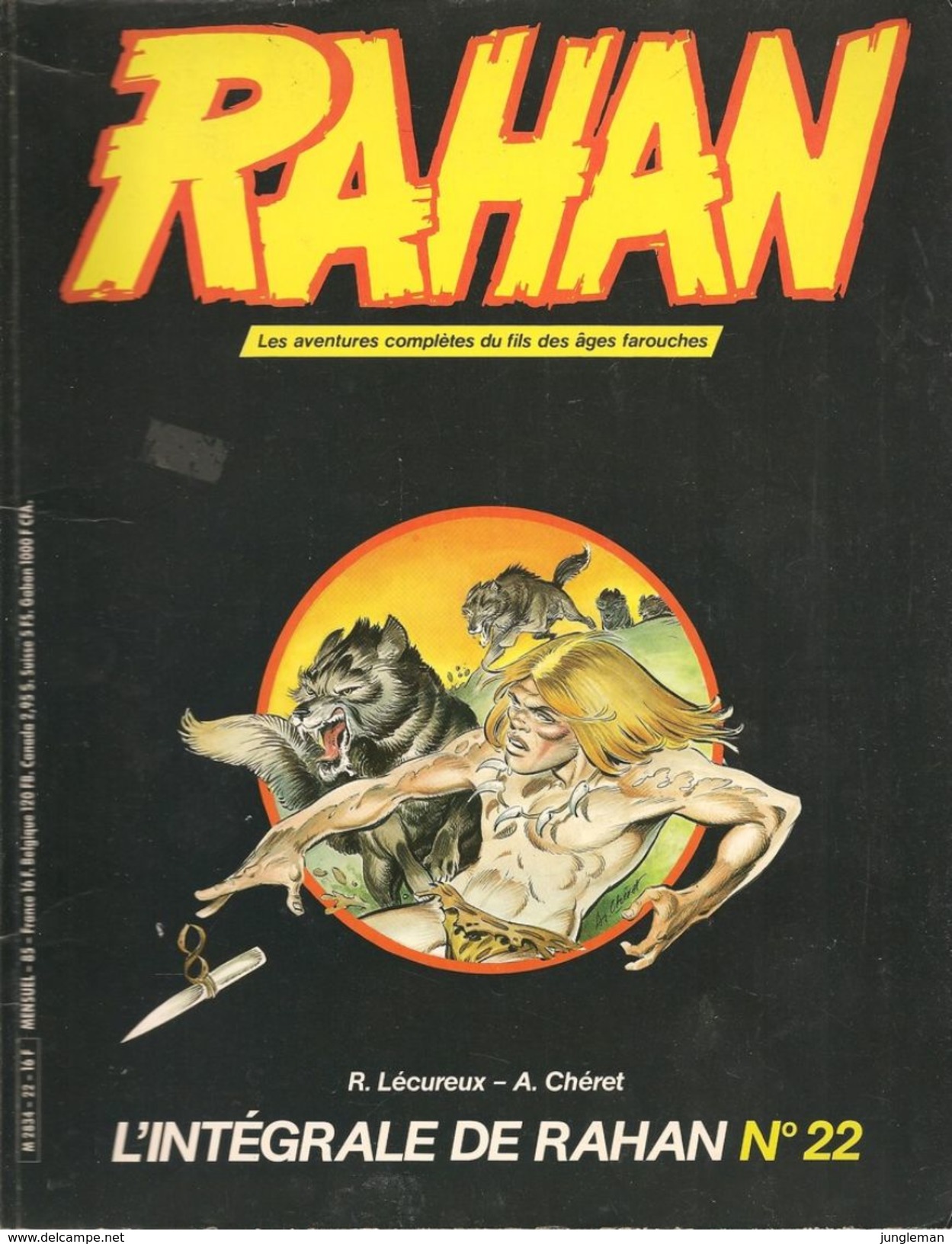 L'Intégrale De Rahan N° 22 - Couverture Noire - Editions Vaillant Miroir Sprint Publications - Novembre 1985 - BE - Pif & Hercule
