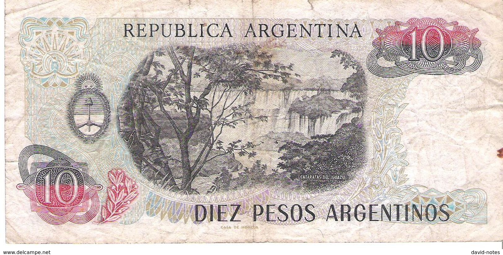 Argentina - Pick 313 - 10 Pesos Argentinos 1983 -1984 - VG - Argentina