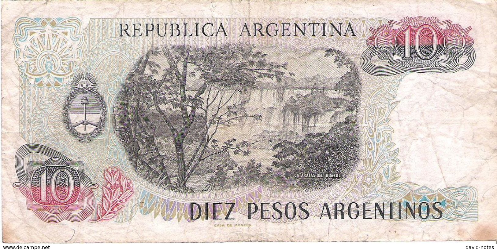 Argentina - Pick 313 - 10 Pesos Argentinos 1983 -1984 - VG - Argentinië