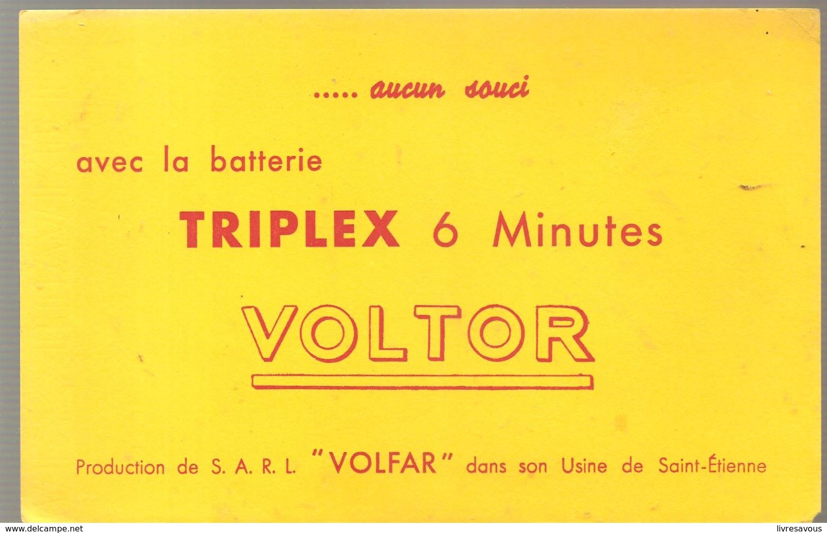 Buvard VOLTOR Avec La Batterie TRIPLEX 6 Minutes VOLTOR Aucun Souci - Automobile