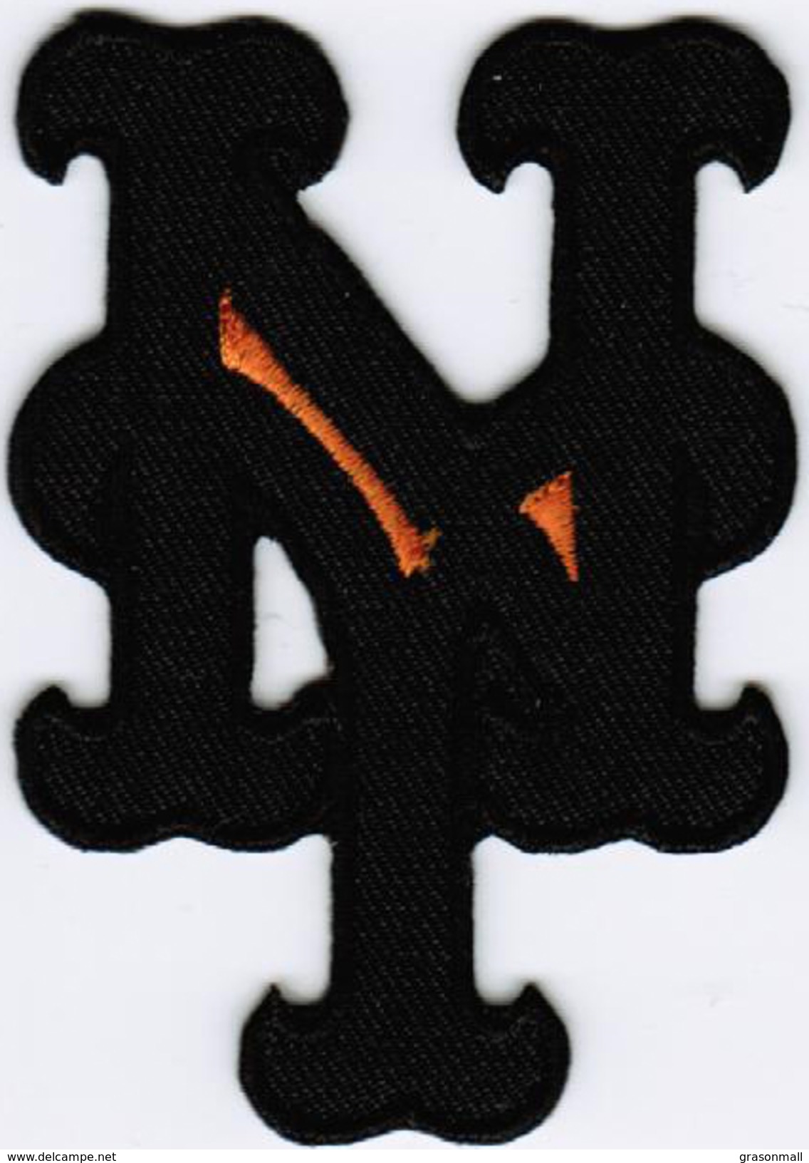 MLB New York Mets Cap BLACK Major League Baseball Iron On Embroidered Patch - Patches