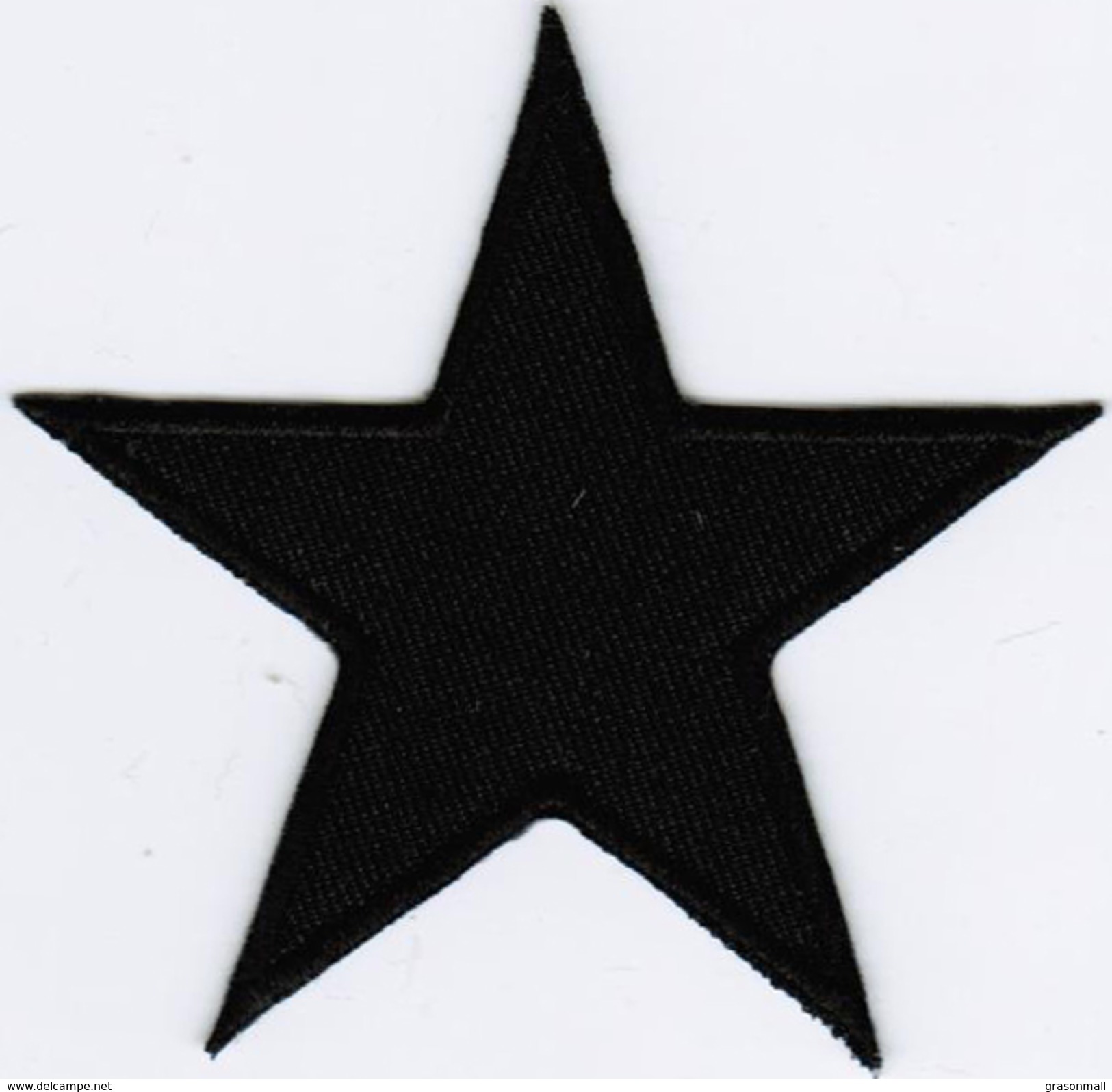 Star BLACK Badge Iron On Embroidered Patch - Patches