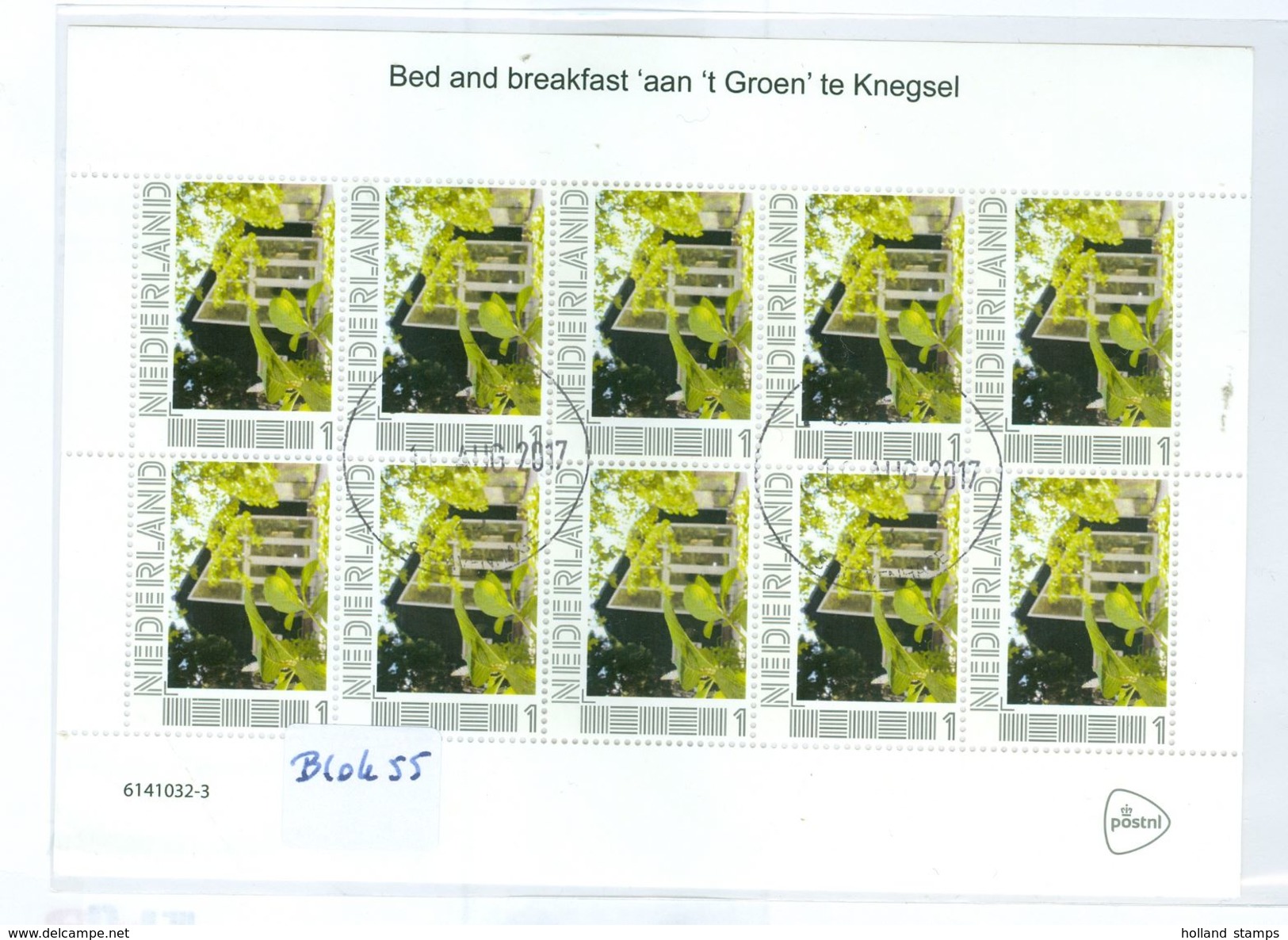 NEDERLAND * BED And BREAKFAST Aan 't GROEN Te KNEGSEL * PERSOONLIJKE POSTZEGELS *  POSTFRIS GESTEMPELD * (55) - Timbres Personnalisés