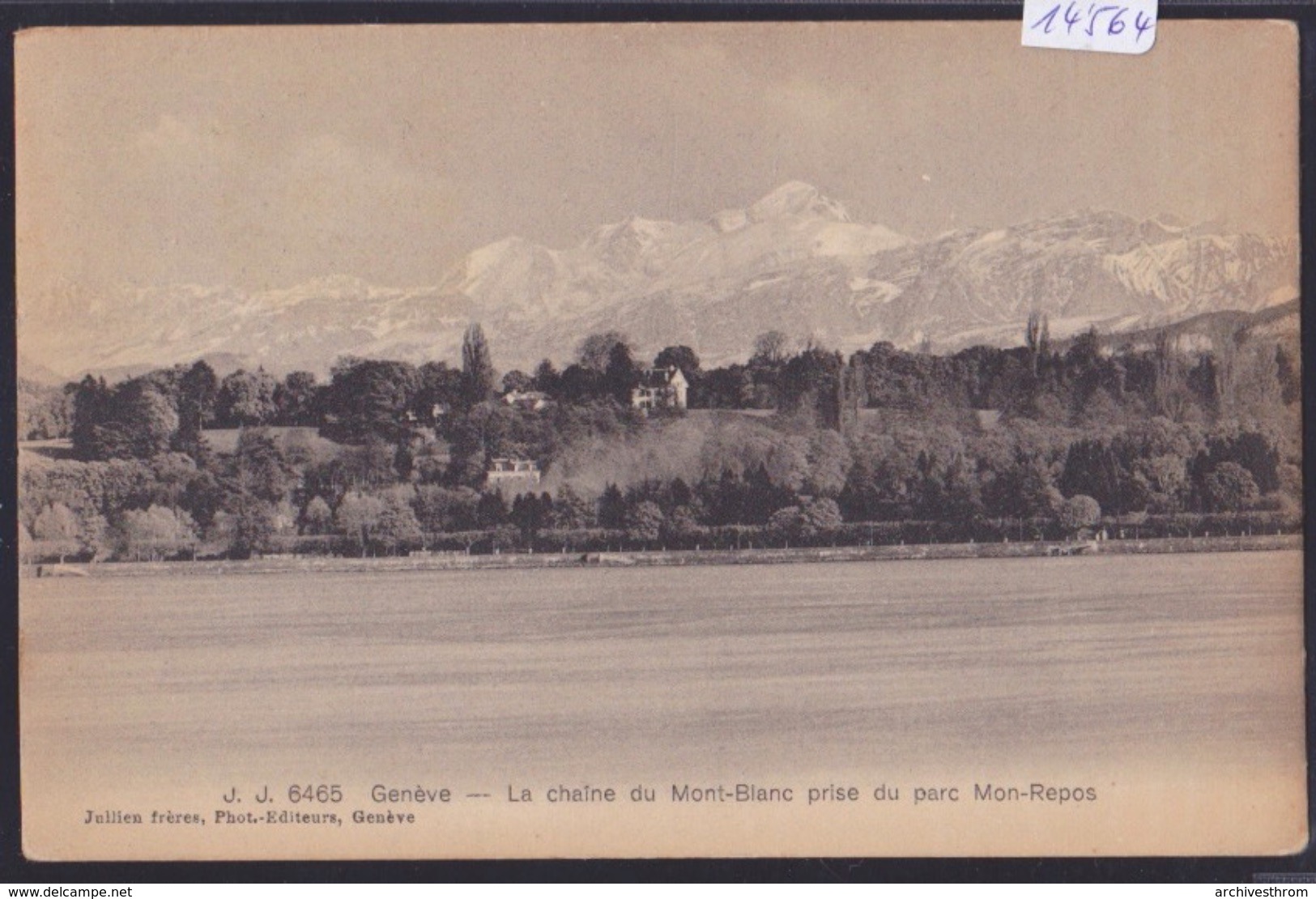 Genève Canton - Cologny : La Rive Vers 1908 Et Le Mont-Blanc (14'564) - Cologny