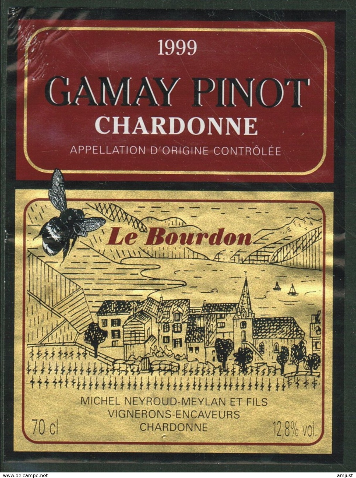 Rare // Etiquette // Gamay Pinot 1999,Michel Neyroud, Chardonne, Vaud,Suisse - Autres & Non Classés