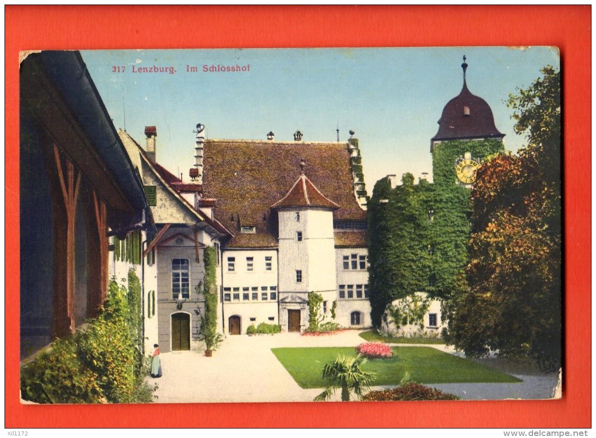 MIK-16 Im Schlosshof Lenzburg. Gelaufen In 1913 - Lenzburg