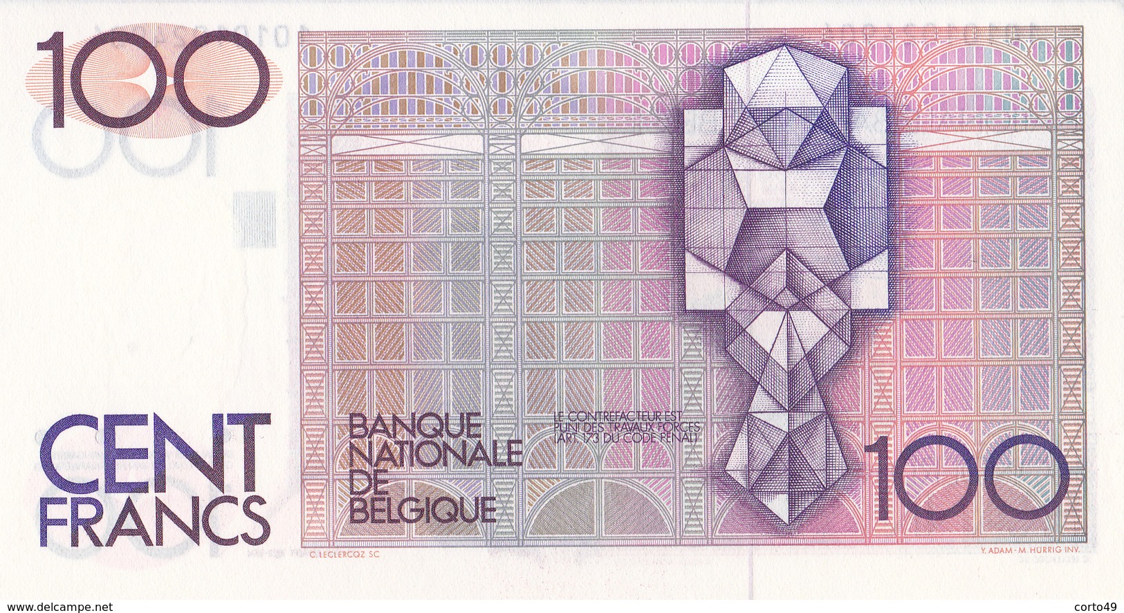 BELGIQUE - 68a -PREMIER  BILLET De 100 FRANCS  "TYPE BEYAERT " -signatures Au Recto Uniquement !! FDC - 100 Francs