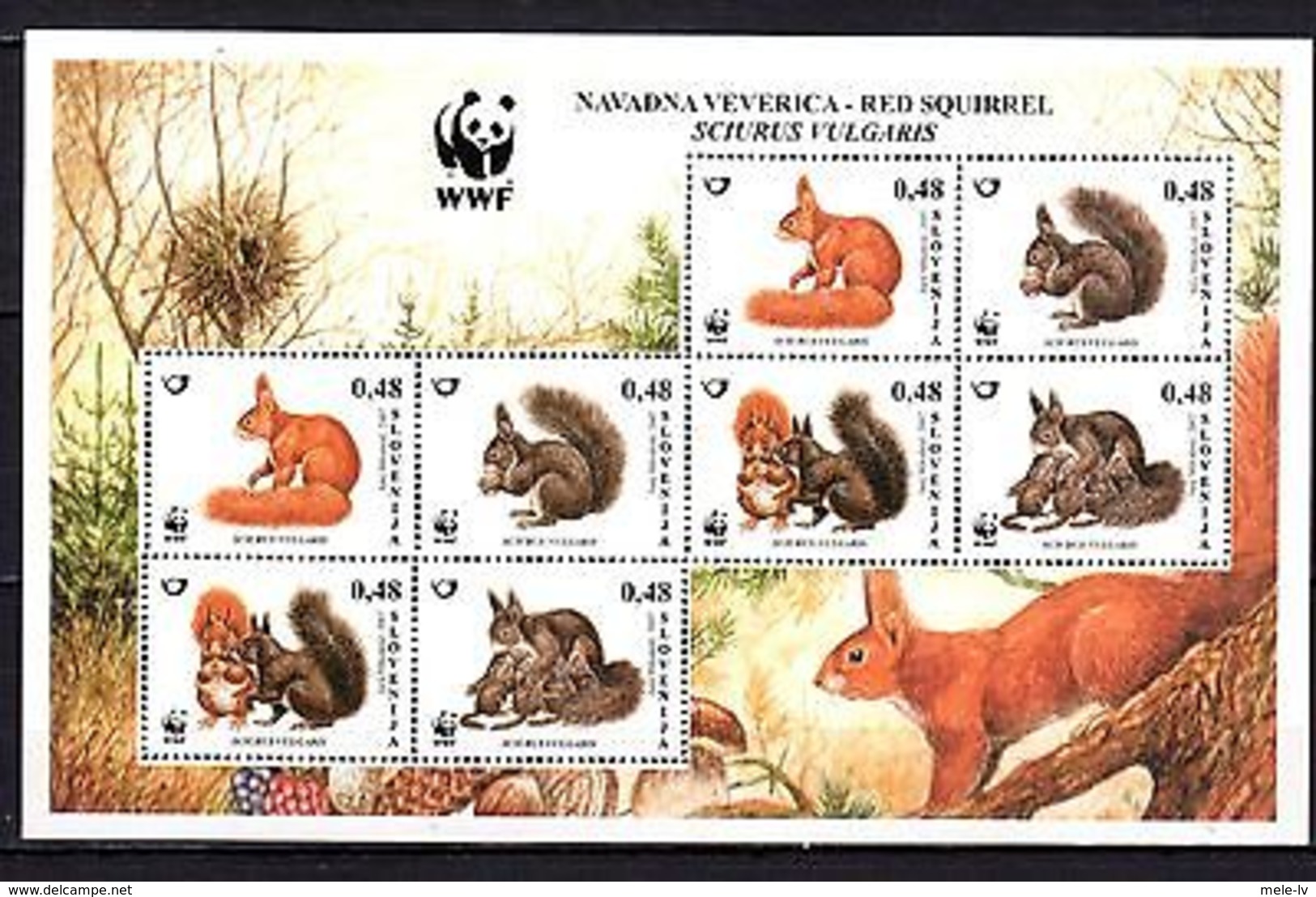 Slovenia 2007 Animals Squirrel (8) MNH - Autres & Non Classés