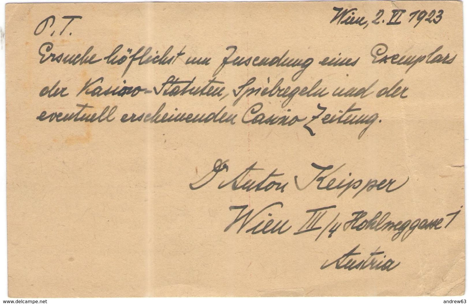 AUSTRIA - ÖSTERREICH - AUTRICHE - 1923 - 200 + 100 + 2 X 120 + 2 X 180 - Carte Postale - Postal Card - Intero Postale - - Altri & Non Classificati