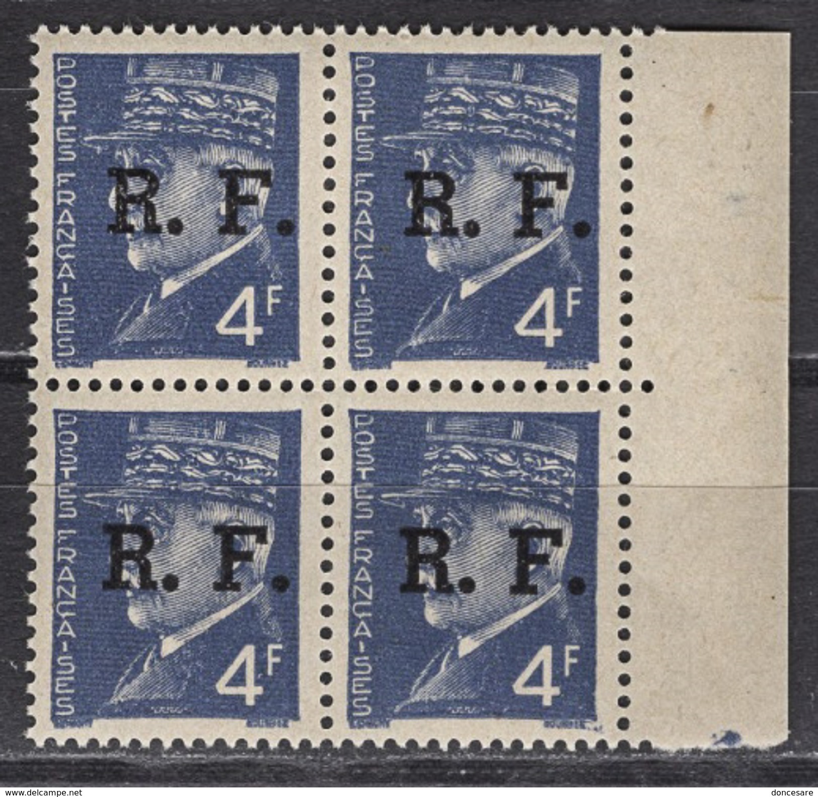 FRANCE 1944 - BLOC DE 4 TP N° 14 / LYON / NEUFS** / B60 - Libération