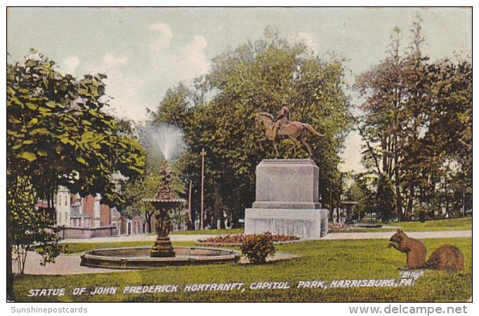 Pennsylvania Harrisburg Statue Of George Frederick Hortranft In Capitol Park - Harrisburg