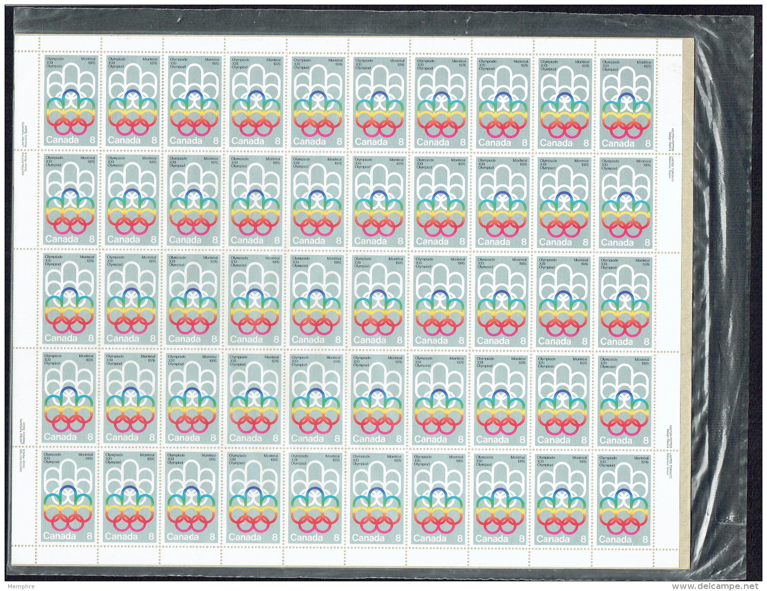 1973  Montreal Olympic Games - Games Symbol  Sc 623-4  Complete Sheets Of 50 In Original Packaging - Full Sheets & Multiples