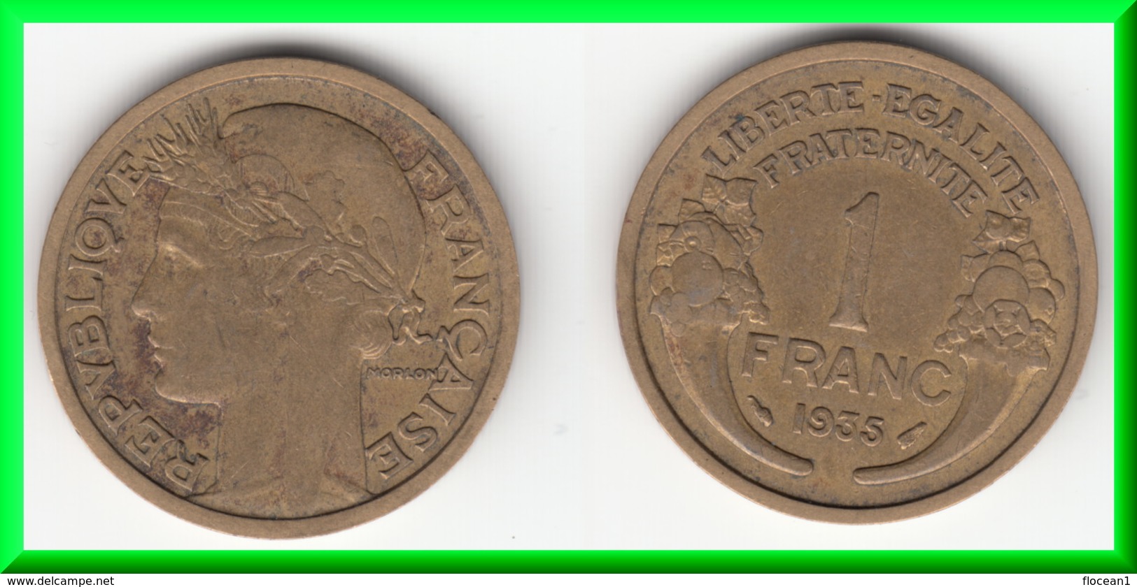 **** 1 FRANC 1935 MORLON - BRONZE-ALUMINIUM **** EN ACHAT IMMEDIAT !!! - Other & Unclassified