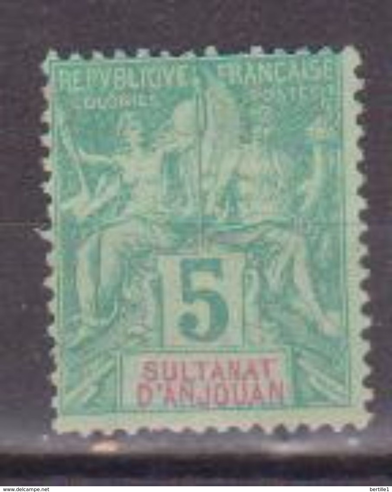 ANJOUAN         N° YVERT  :    4     NEUF SANS GOMME        ( SG     408  ) - Unused Stamps